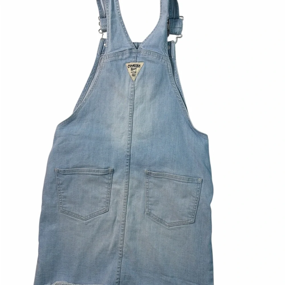 OshKosh B'gosh Denim Overall Dress Skirt Kids Sz 7/7A